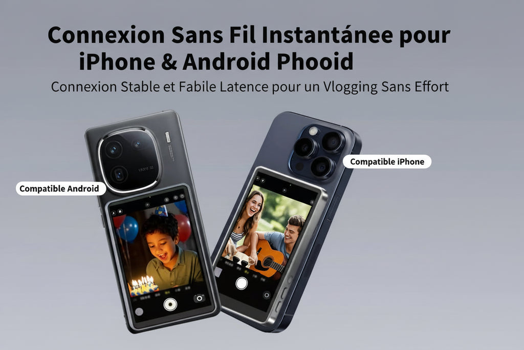 Écran Selfie Vlog TechSight.vision - Moniteur Portable Magnétique avec Télécommande