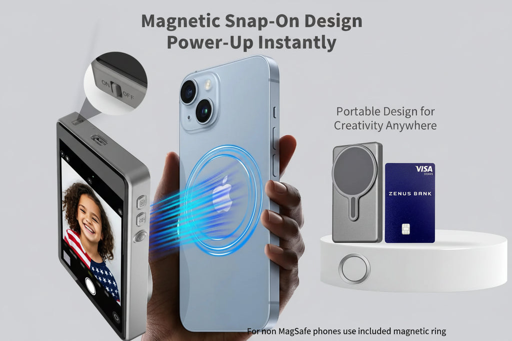 Écran Selfie Vlog TechSight.vision - Moniteur Portable Magnétique avec Télécommande