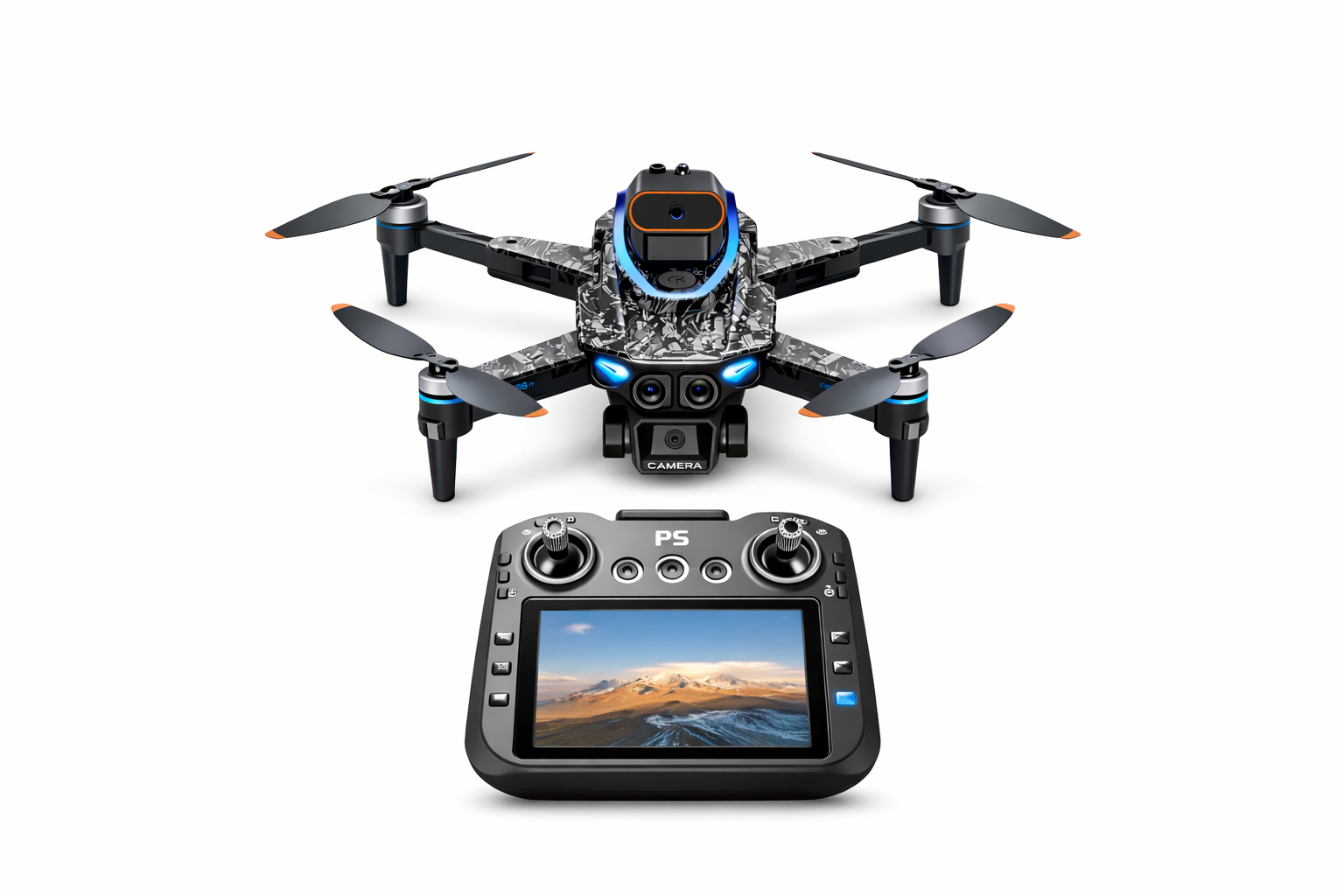 TechSight Drone D13 4K - Triple Caméra HD Professionnelle