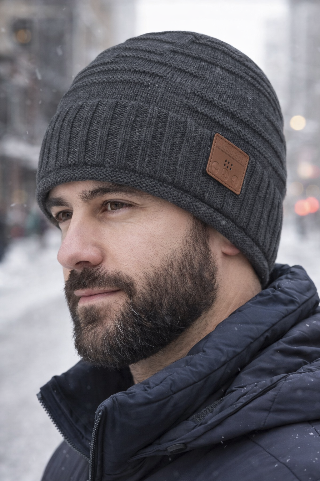 TechSight.vision Bonnet Bluetooth Appel et Musique - Chapeau Mains-Libres Doublure Velours Automne Hiver