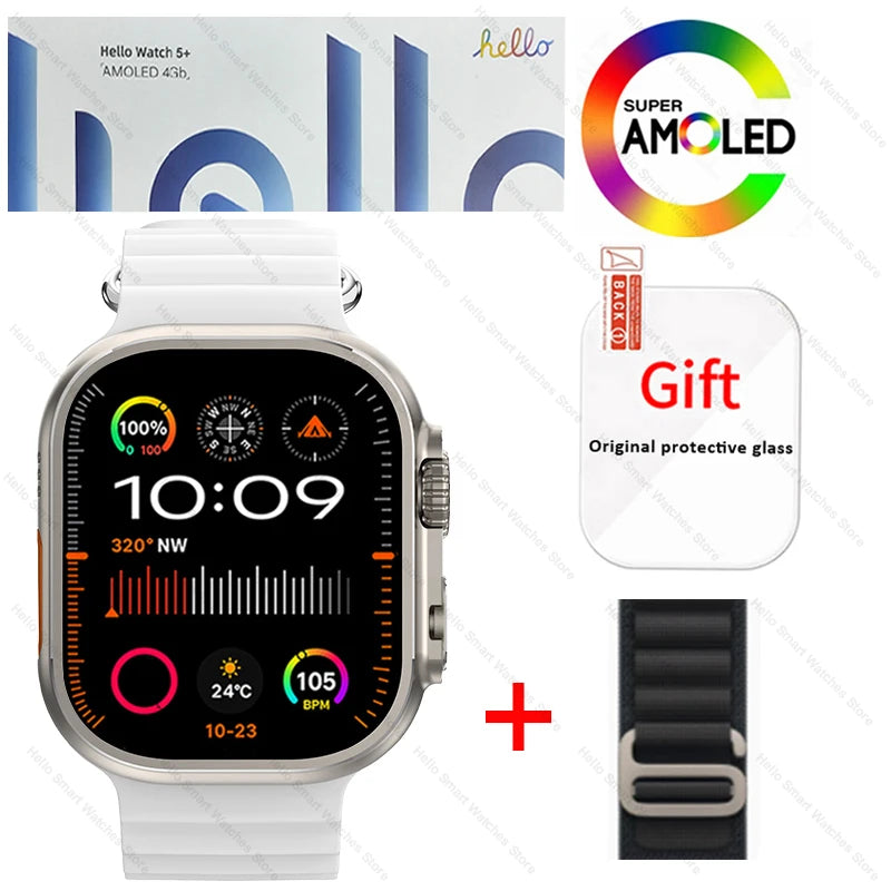 Hello Watch 5 Plus Ultra 3 – Smartwatch AMOLED 49mm | NFC, GPS, Bluetooth, 4G ROM | TechSight.vision