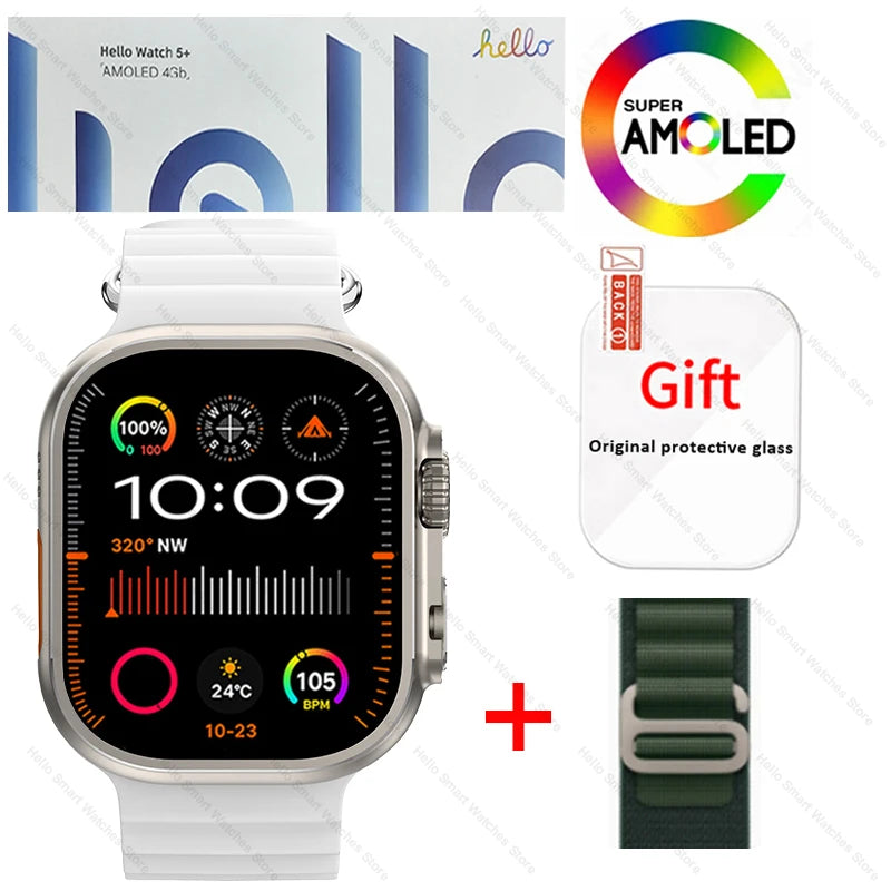 Hello Watch 5 Plus Ultra 3 – Smartwatch AMOLED 49mm | NFC, GPS, Bluetooth, 4G ROM | TechSight.vision