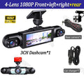 TechSight 4-Channel Dash Cam 1080P | Vision 360° Jour & Nuit – 3/4 Caméras