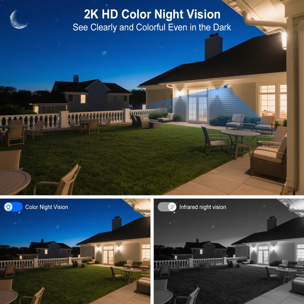 Caméra Solaire 2K TechSight.vision - Surveillance Extérieure WiFi Sans Fil