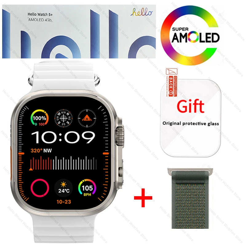 Hello Watch 5 Plus Ultra 3 – Smartwatch AMOLED 49mm | NFC, GPS, Bluetooth, 4G ROM | TechSight.vision