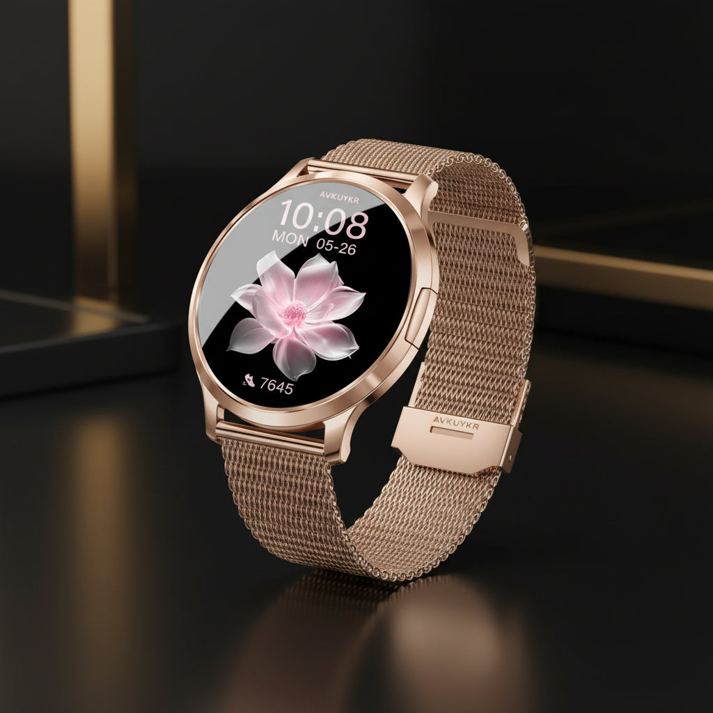 TechSight.vision | Smartwatch Femme AMOLED 1.32" – Appel Bluetooth, GPS & Suivi Santé