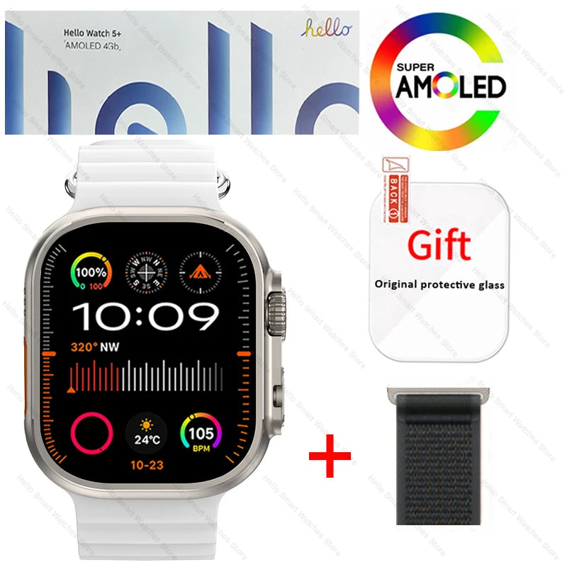 Hello Watch 5 Plus Ultra 3 – Smartwatch AMOLED 49mm | NFC, GPS, Bluetooth, 4G ROM | TechSight.vision