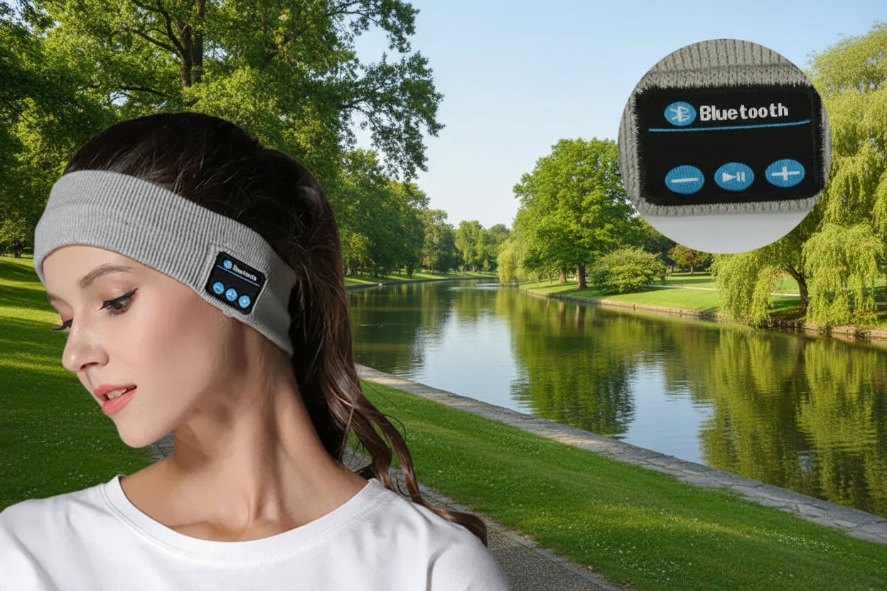 TechSight.vision - Bandeau Bluetooth Sans Fil pour Sommeil et Sport