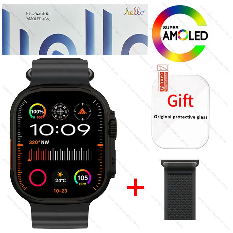 Hello Watch 5 Plus Ultra 3 – Smartwatch AMOLED 49mm | NFC, GPS, Bluetooth, 4G ROM | TechSight.vision