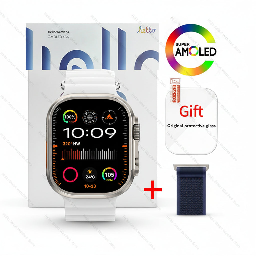Hello Watch 5 Plus Ultra 3 – Smartwatch AMOLED 49mm | NFC, GPS, Bluetooth, 4G ROM | TechSight.vision