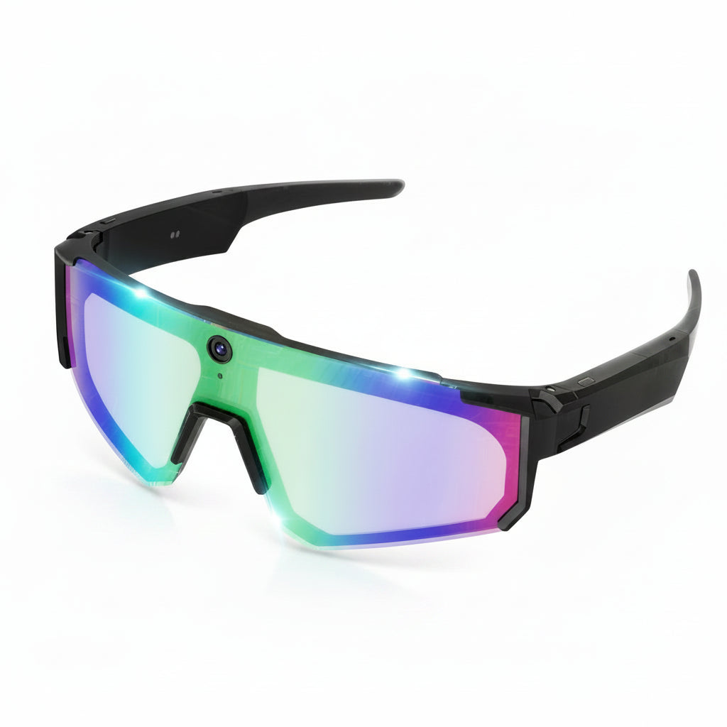 Lunettes AI TechSight V06 – Caméra 800W HD, Anti-Shake, Bluetooth & Assistant Vocal