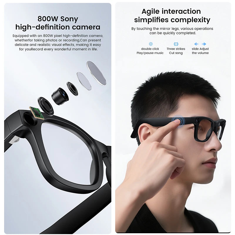 "TechSight.vision - Lunettes Connectées AI 4K Caméra Bluetooth"