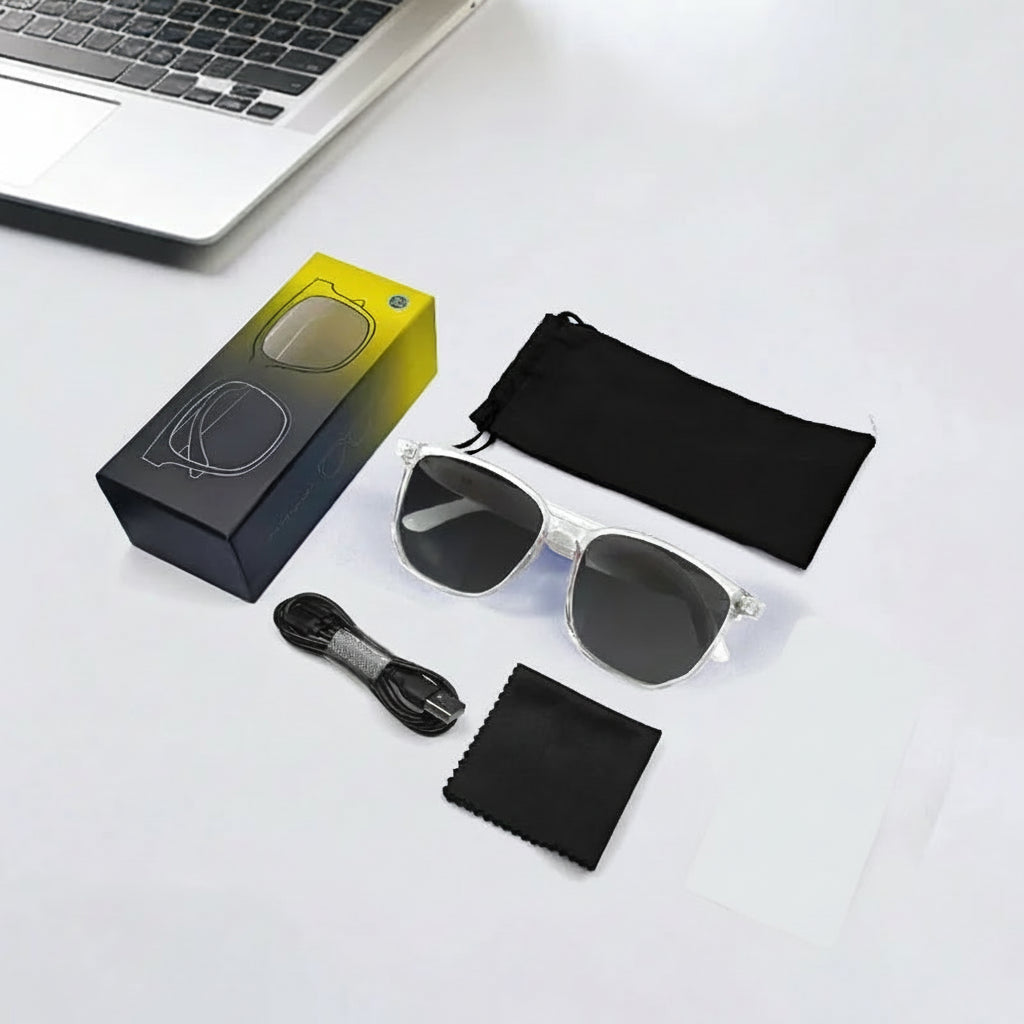 Lunettes Intelligentes pour Femme TechSight GS03 - Bluetooth, Appels, Musique, Assistant Vocal IA