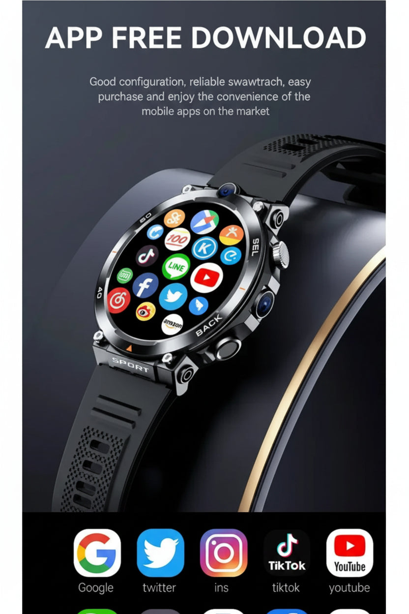 TULX H10 – Smartwatch 4G Android | GPS, WiFi, Écran 1.39" HD | TechSight.vision