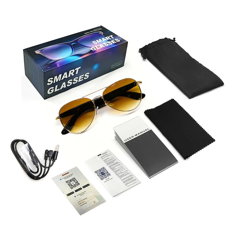TechSight.vision – Lunettes Solaires IA Lenovo F61 | Traduction 100+ Langues, Audio Bluetooth & Appels Mains Libres — ⚠️ Stock Très Limité