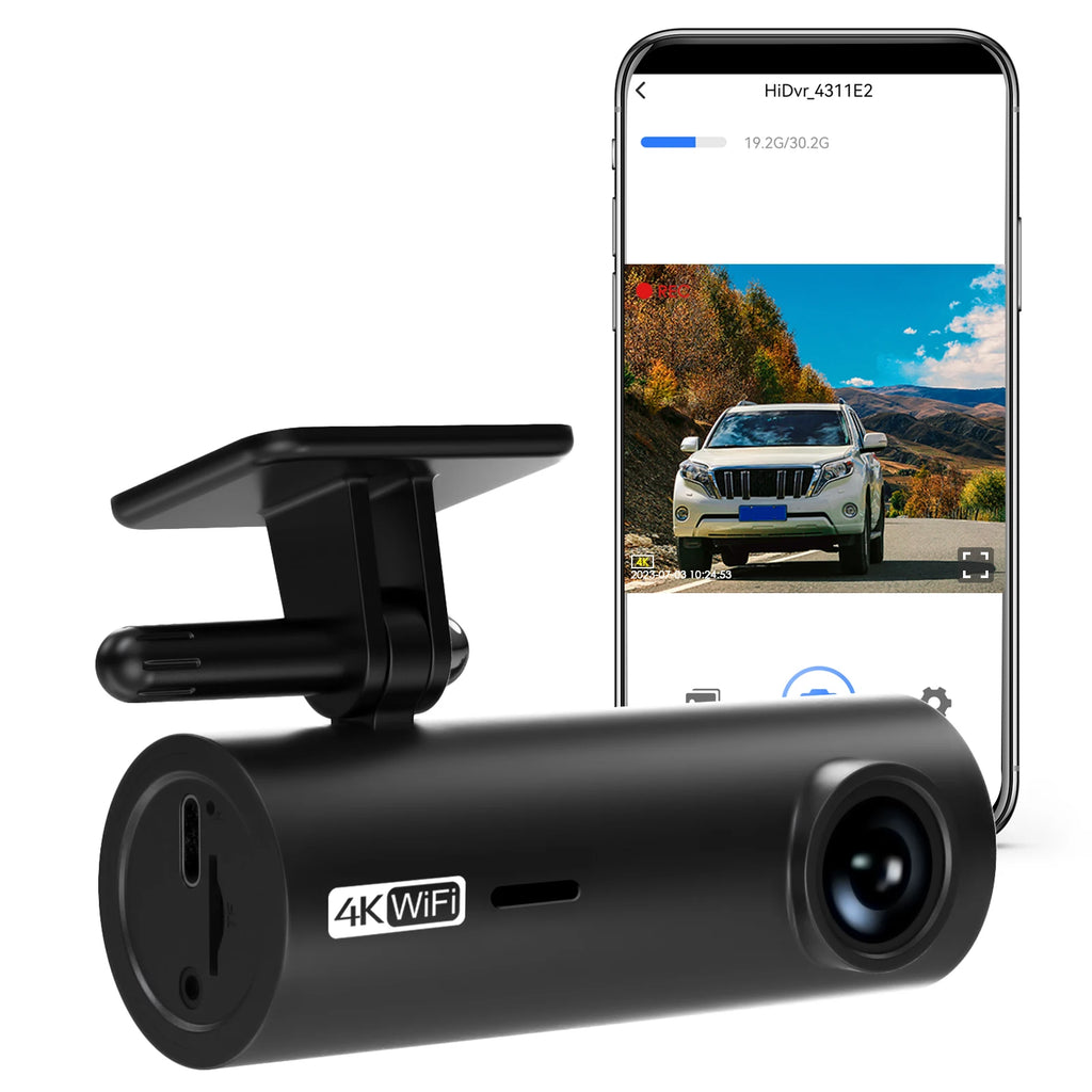 TechSight Dash Cam 4K Ultra HD | WiFi, Vision Nocturne & Parking 24h