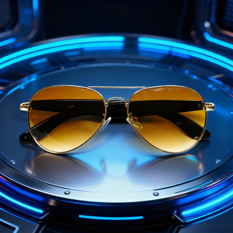 TechSight.vision – Lunettes Solaires IA Lenovo F61 | Traduction 100+ Langues, Audio Bluetooth & Appels Mains Libres — ⚠️ Stock Très Limité