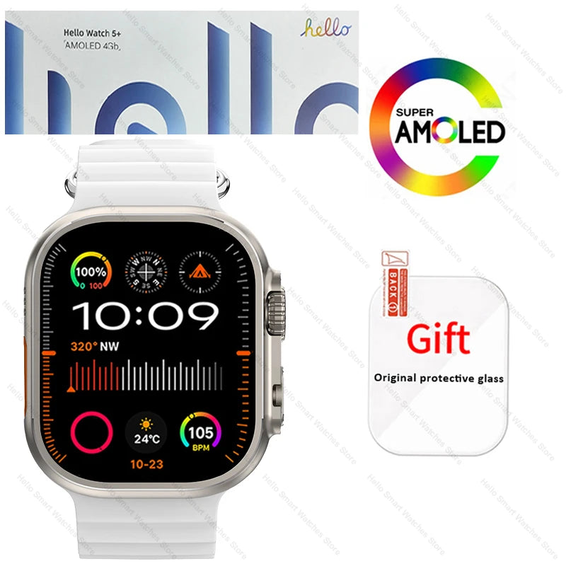 Hello Watch 5 Plus Ultra 3 – Smartwatch AMOLED 49mm | NFC, GPS, Bluetooth, 4G ROM | TechSight.vision
