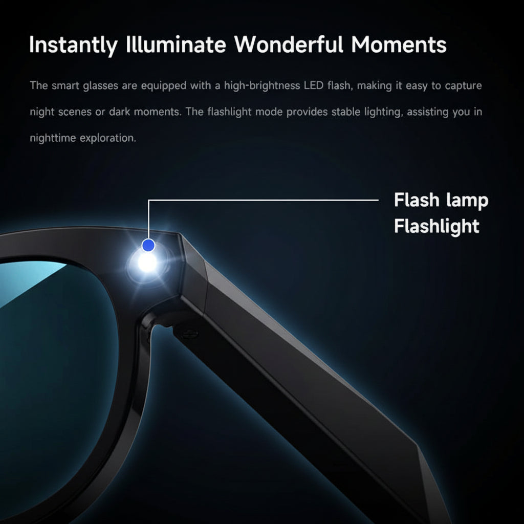 Lunettes Connectées Lenovo 8K AI — Appels Bluetooth, Assistant Vocal & Caméra HD | TechSight.vision