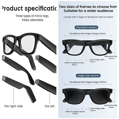 "TechSight.vision - Lunettes Connectées AI 4K Caméra Bluetooth"