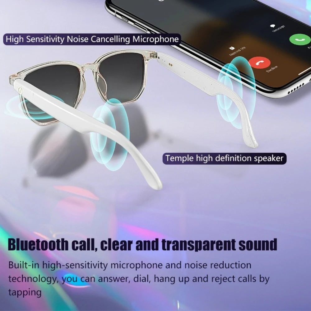 Lunettes Intelligentes pour Femme TechSight GS03 - Bluetooth, Appels, Musique, Assistant Vocal IA