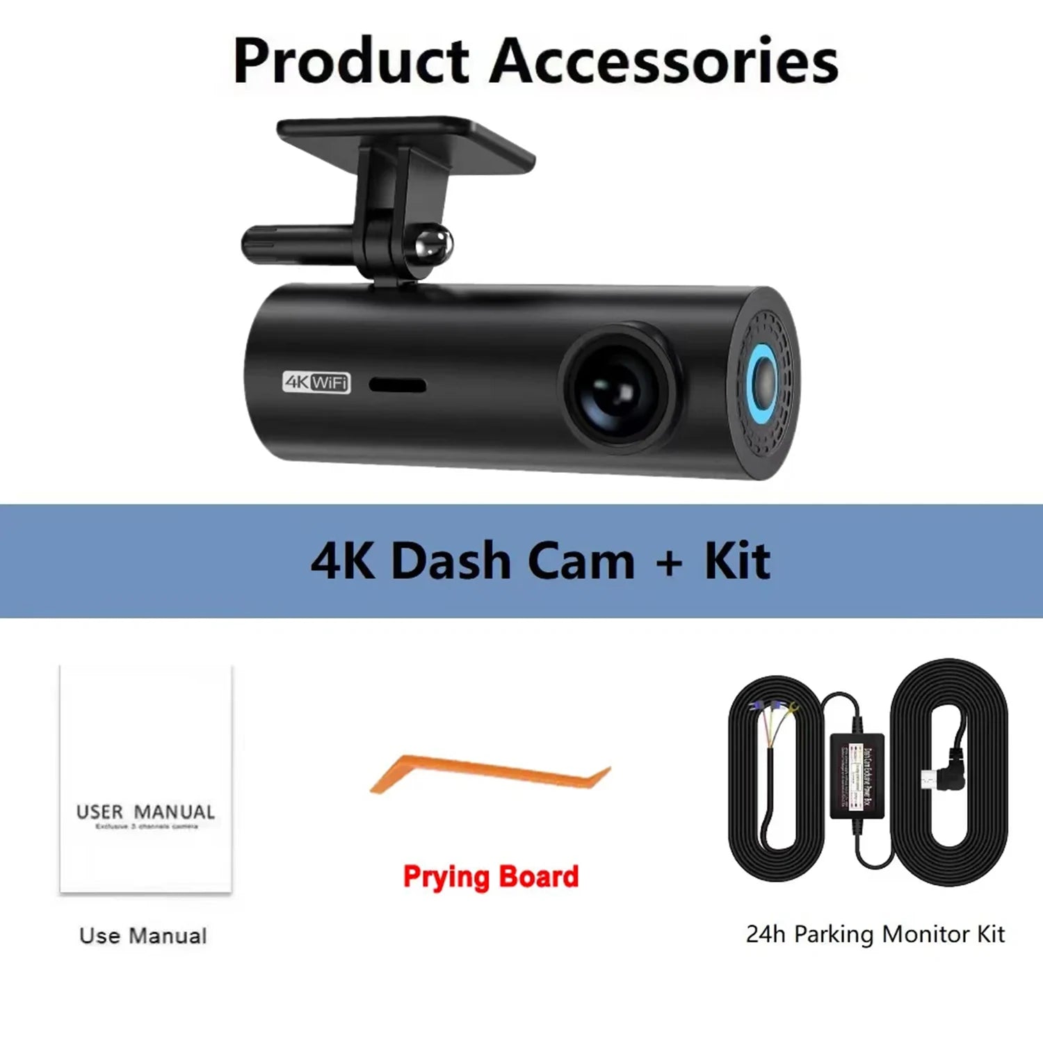 TechSight Dash Cam 4K Ultra HD | WiFi, Vision Nocturne & Parking 24h
