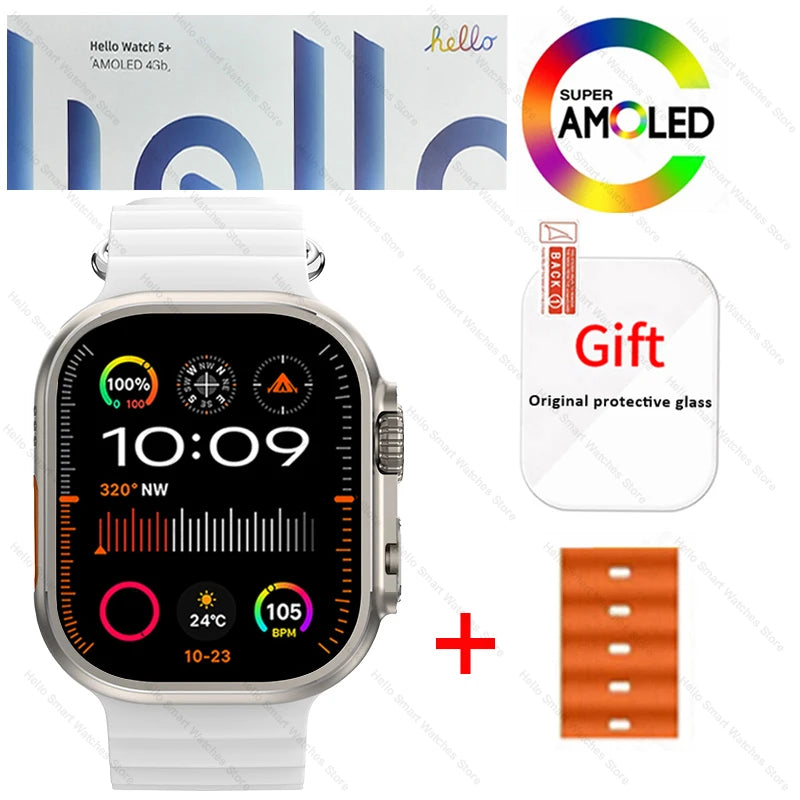 Hello Watch 5 Plus Ultra 3 – Smartwatch AMOLED 49mm | NFC, GPS, Bluetooth, 4G ROM | TechSight.vision