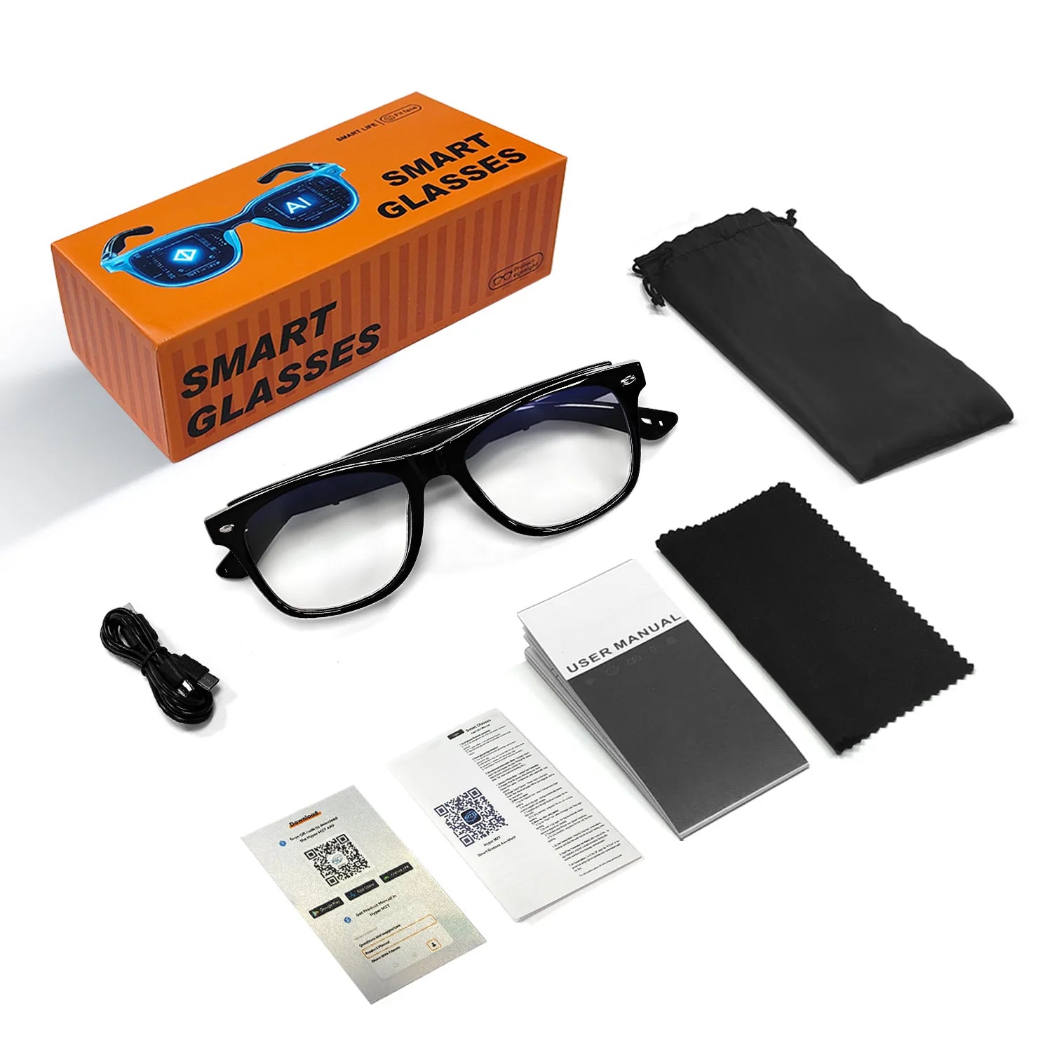 TechSight.vision Chic | Lunettes Connectées Femme – Verres Correcteurs Compatibles, Traduction IA 100+ Langues & Appels HD