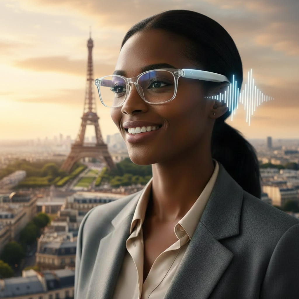 Lunettes Connectées AI  — Appels, Musique & Traduction | Homme & Femme | TechSight.vision