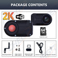 TechSight Dash Cam Moto 2K HD | WiFi, Étanche IP66 & Vision Nocturne 170°