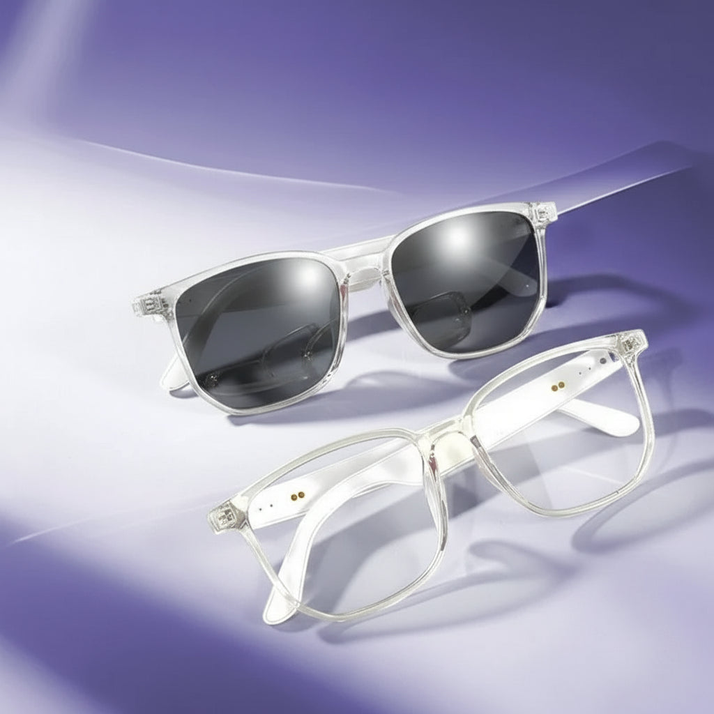 Lunettes Intelligentes pour Femme TechSight GS03 - Bluetooth, Appels, Musique, Assistant Vocal IA