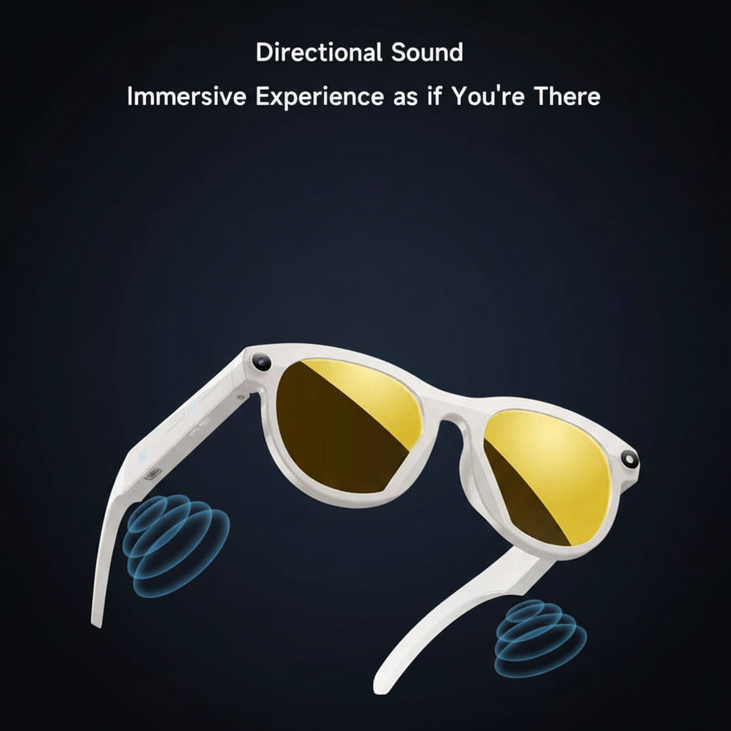 Lunettes Connectées Lenovo 8K AI — Appels Bluetooth, Assistant Vocal & Caméra HD | TechSight.vision