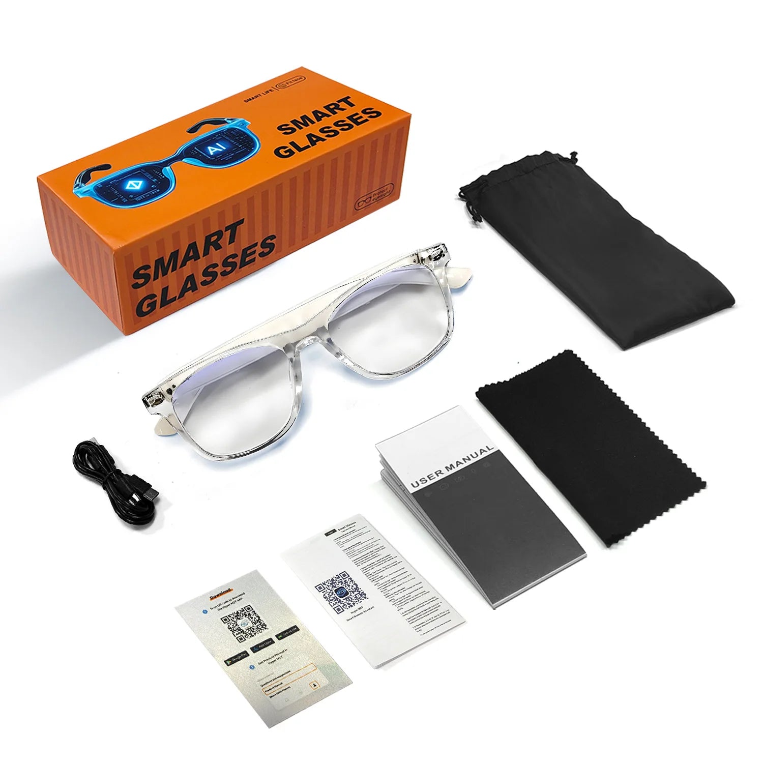 TechSight.vision Chic | Lunettes Connectées Femme – Verres Correcteurs Compatibles, Traduction IA 100+ Langues & Appels HD