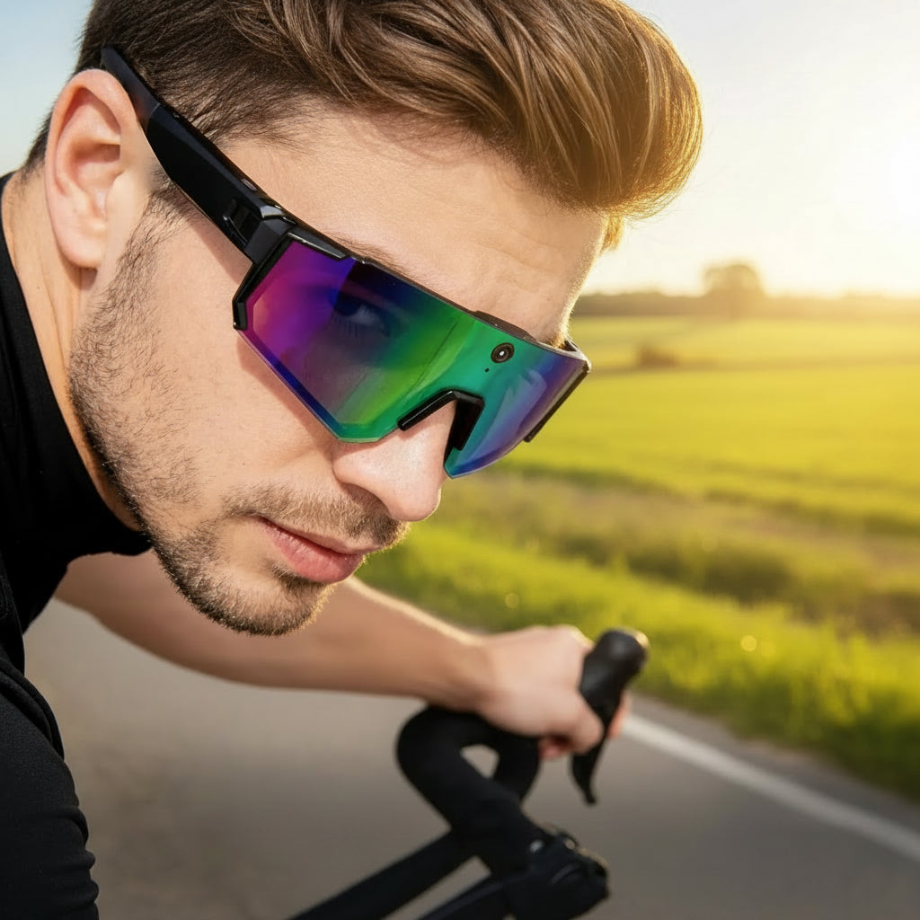 Lunettes AI TechSight V06 – Caméra 800W HD, Anti-Shake, Bluetooth & Assistant Vocal