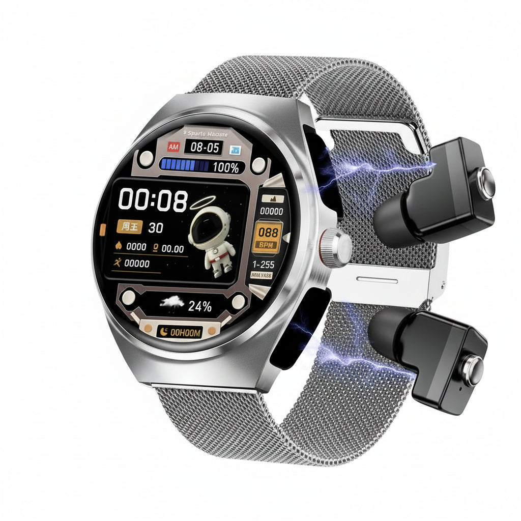 DAORKOW GT95 – Smartwatch 2-en-1 + Écouteurs TWS | NFC, GPS, AMOLED 1.53" | TechSight.vision