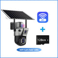 Caméra Solaire WiFi TechSight.vision - Zoom 10X 4K 12MP Double Écran Vision Nocturne Couleur
