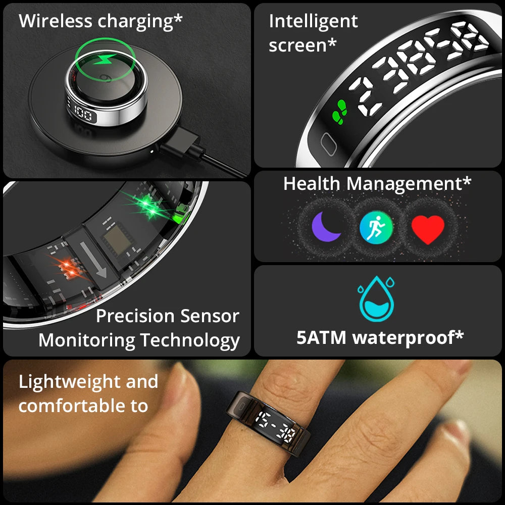 Bague Connectée COLMI R12 - TechSight.vision | Écran Tactile & Suivi Santé