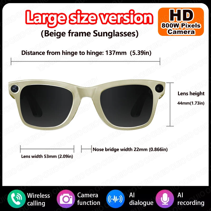 "TechSight.vision - Lunettes Connectées AI 4K Caméra Bluetooth"