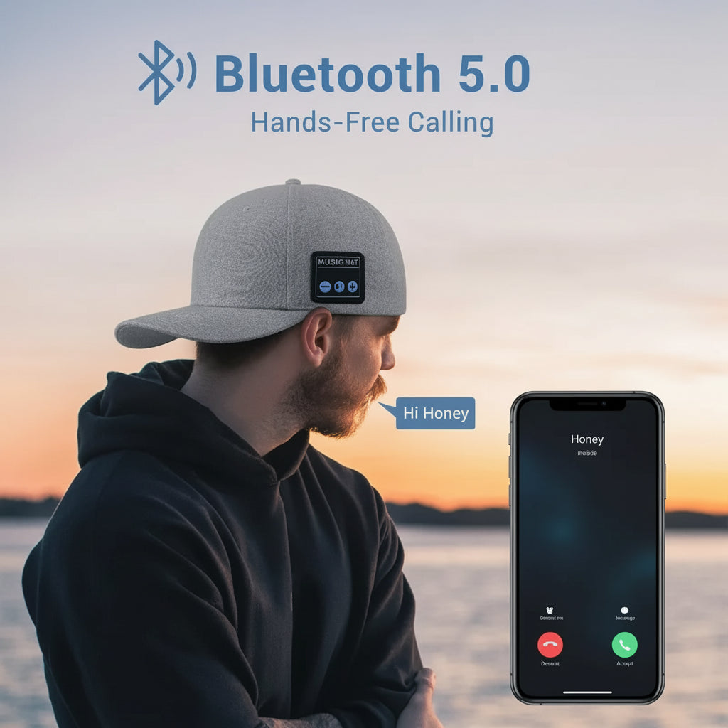 TechSight.vision - Casquette Bluetooth avec Haut-Parleurs Intégrés