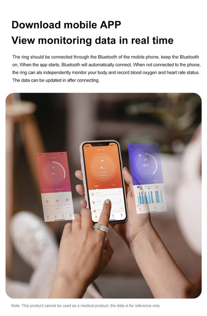 Bague Connectée Intelligente - Suivi Santé & Sport IP68 | TechSight.vision