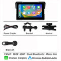 TechSight | Écran Moto 7" Tactile | CarPlay & Android Auto Sans Fil | DVR Double Caméra | GPS | TPMS | IPX7