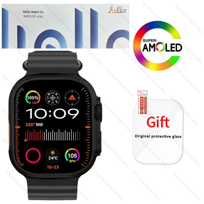 Hello Watch 5 Plus Ultra 3 – Smartwatch AMOLED 49mm | NFC, GPS, Bluetooth, 4G ROM | TechSight.vision