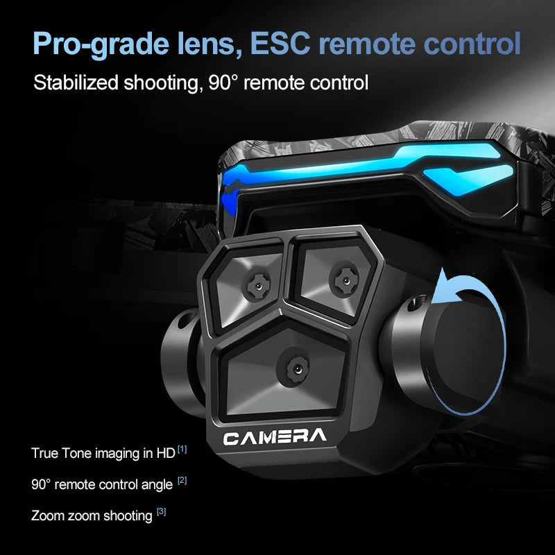 TechSight Drone D13 4K - Triple Caméra HD Professionnelle