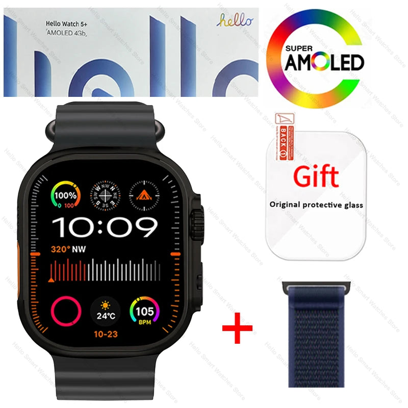 Hello Watch 5 Plus Ultra 3 – Smartwatch AMOLED 49mm | NFC, GPS, Bluetooth, 4G ROM | TechSight.vision
