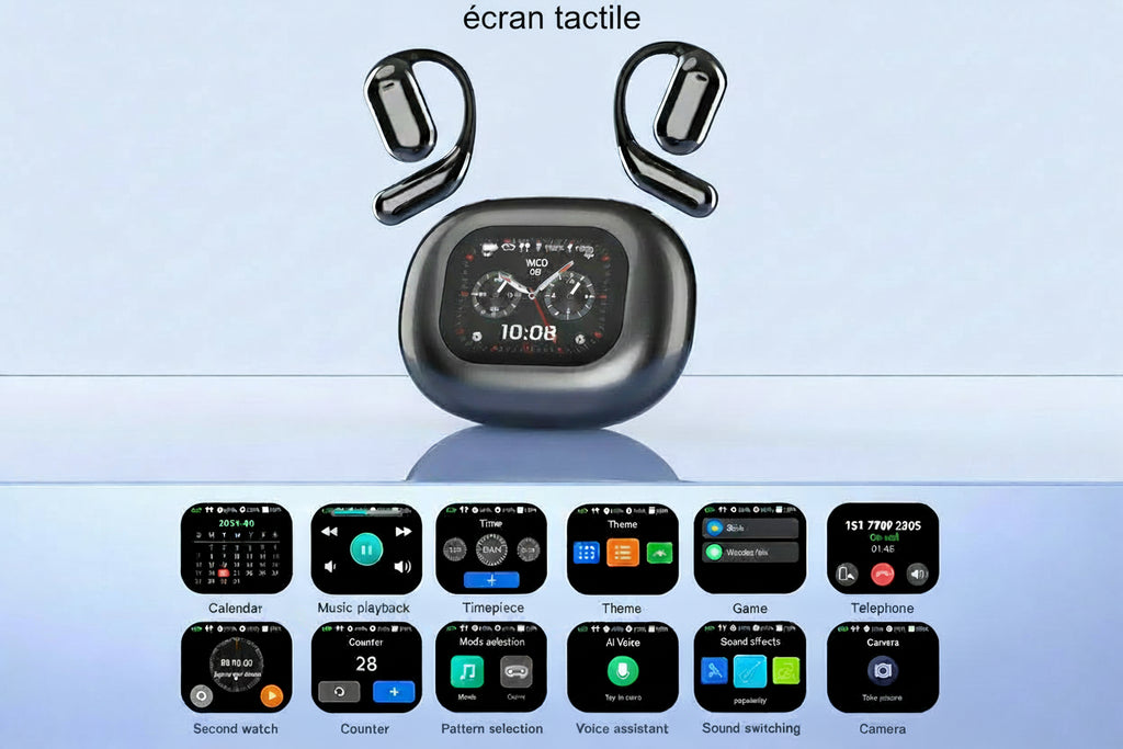 Écouteurs Traducteur IA - 144 Langues en Temps Réel avec Écran Tactile LCD