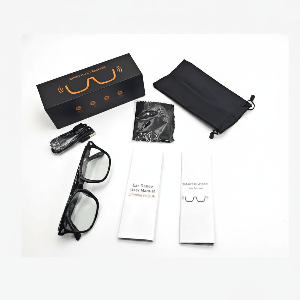 TechSight.vision CK03 – Lunettes Audio Intelligentes | Traduction IA, Musique, Appels & Verres Photochromiques