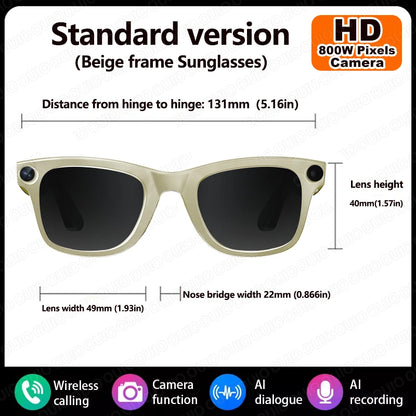 "TechSight.vision - Lunettes Connectées AI 4K Caméra Bluetooth"