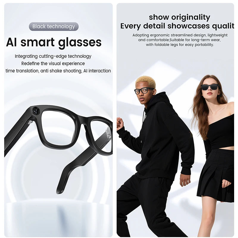 "TechSight.vision - Lunettes Connectées AI 4K Caméra Bluetooth"