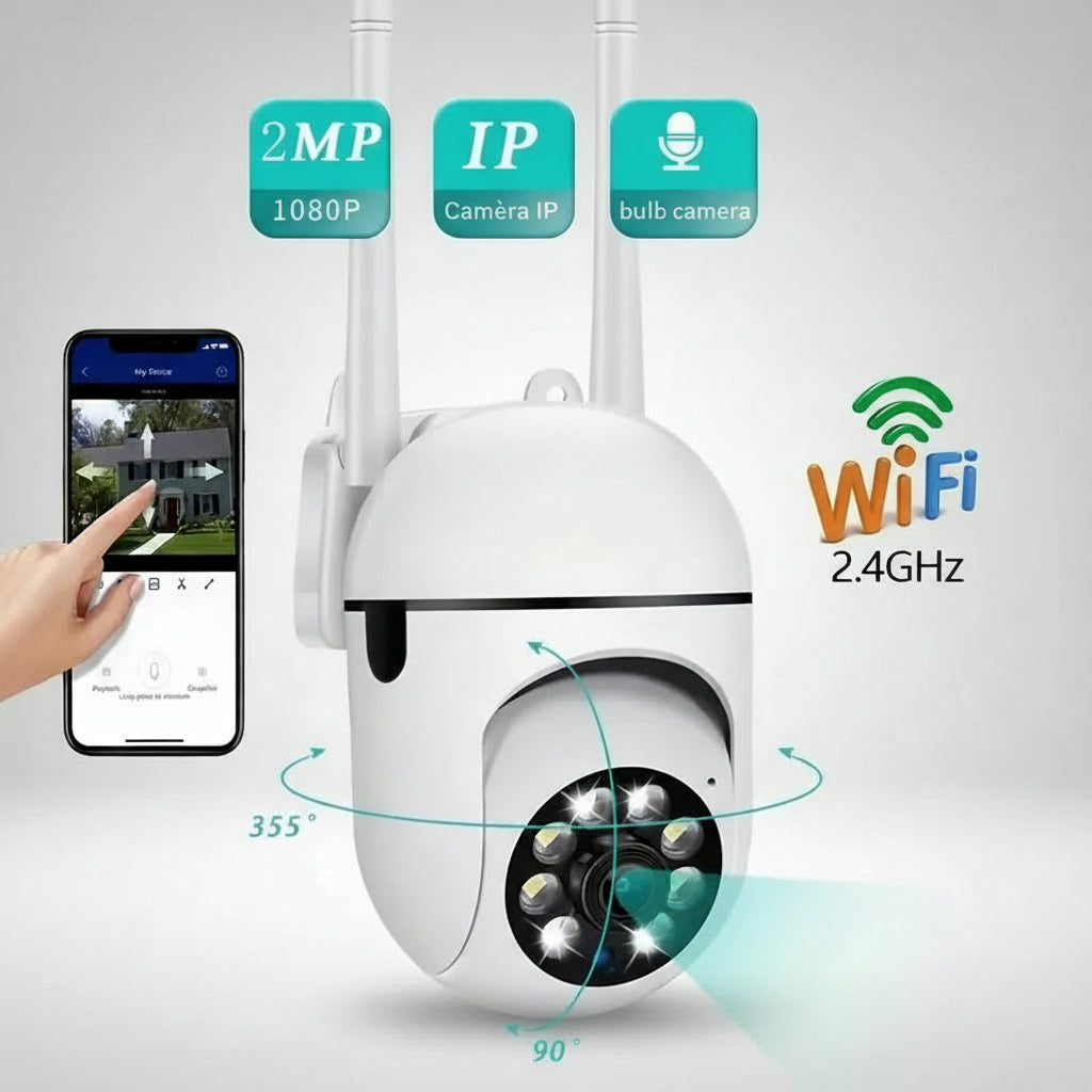 Caméra WiFi PTZ 3MP - Surveillance Intelligente avec Vision Nocturne Couleur