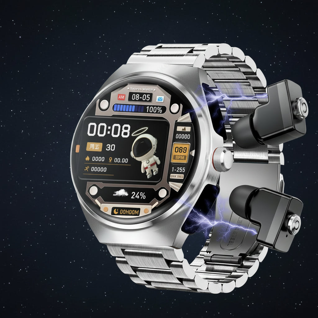 DAORKOW GT95 – Smartwatch 2-en-1 + Écouteurs TWS | NFC, GPS, AMOLED 1.53" | TechSight.vision